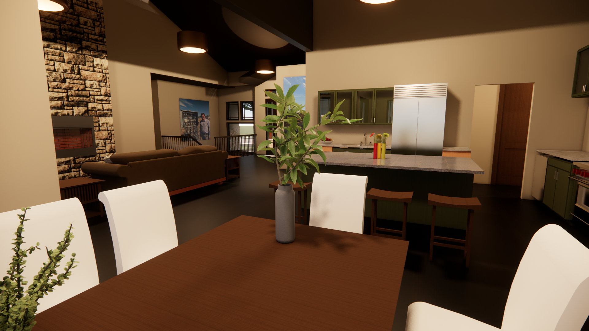Kitchen into Dining Room