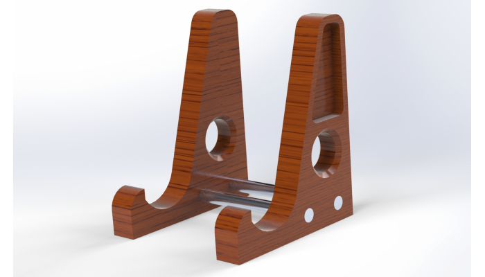 Example Bookstand SolidWorks Project and SolidWorks Visualize Rendering